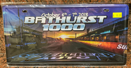 October 2018 Bathurst 1000 Novelty Number Plate