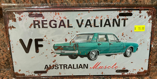 VF Regal Valiant Novelty Number Plate